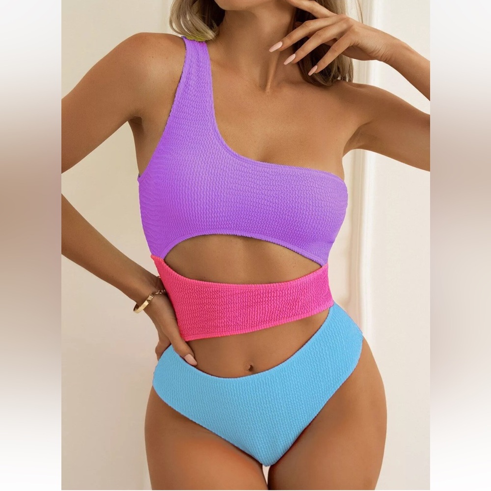 Women's One-piece swimsuit 2023 swimsuit high waist single Bikini swimsuit Small